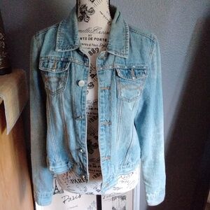 Seal Company (Wetseal denim) distressed Jean jacket